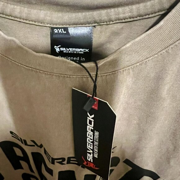 Silverback Strength Club - Acid Wash Cut Off Tee (2XL / Khaki) - Picture 5 of 5